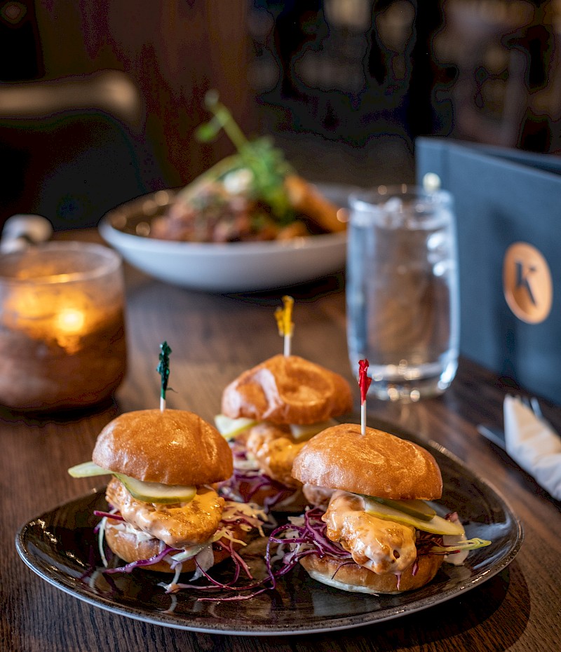 The Waypoint restaurant chicken sliders